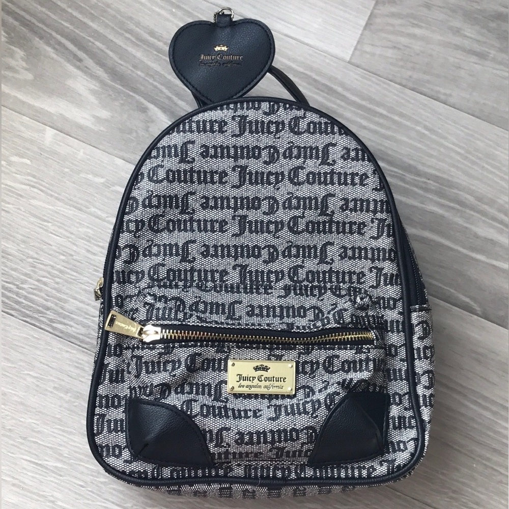 OFFERS WELCOMED Juicy Couture Mini Black and White Logo Backpack GUC